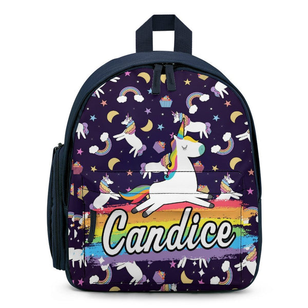 Custom Name or Text Horned Horse Personalized Kids Backpack School Bag Back To School Gifts