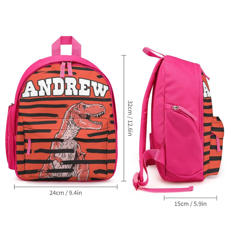 Custom Name or Text Cool Dinosaur Personalized Kids Backpack School Bag Back To School Gifts