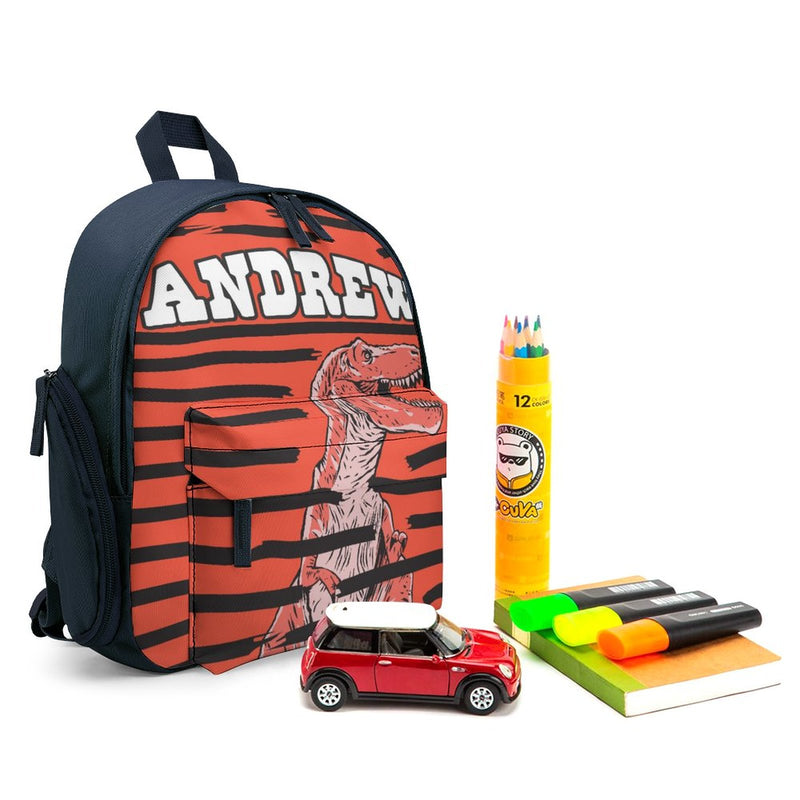 Custom Name or Text Cool Dinosaur Personalized Kids Backpack School Bag Back To School Gifts