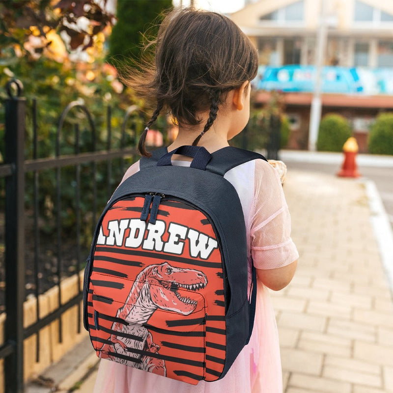 Custom Name or Text Cool Dinosaur Personalized Kids Backpack School Bag Back To School Gifts