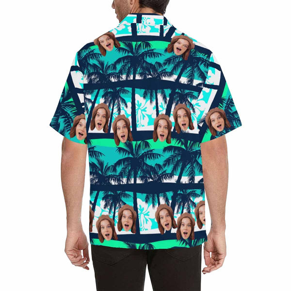 Hawaiian Shirt Custom Face Tree Men's Hawaiian Shirt