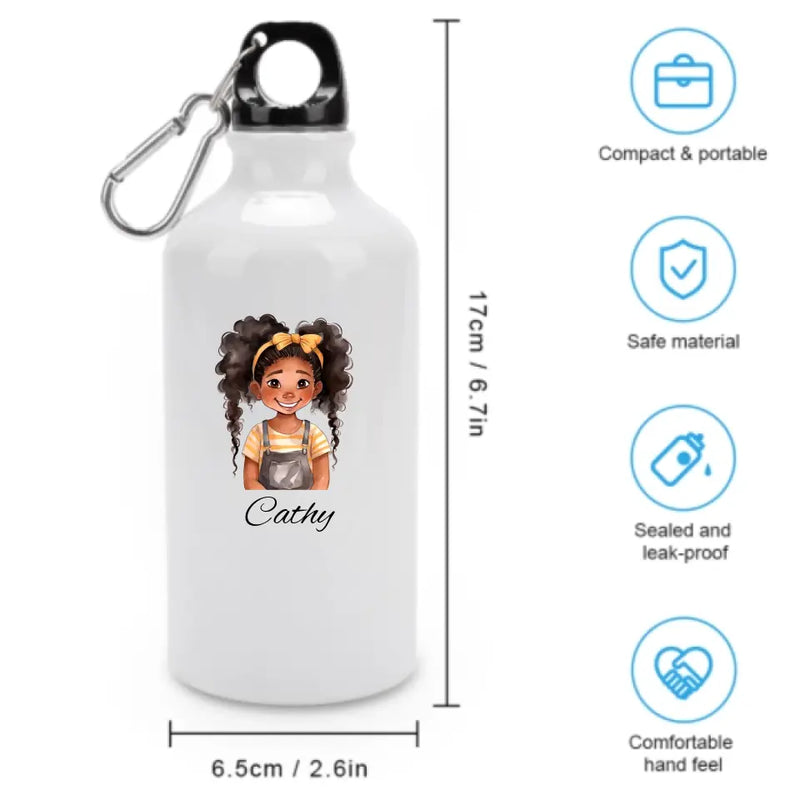 Custom Name Denim Fashion Boy and Girl Children Back to School Water Bottle 400ml Portable Water Bottle