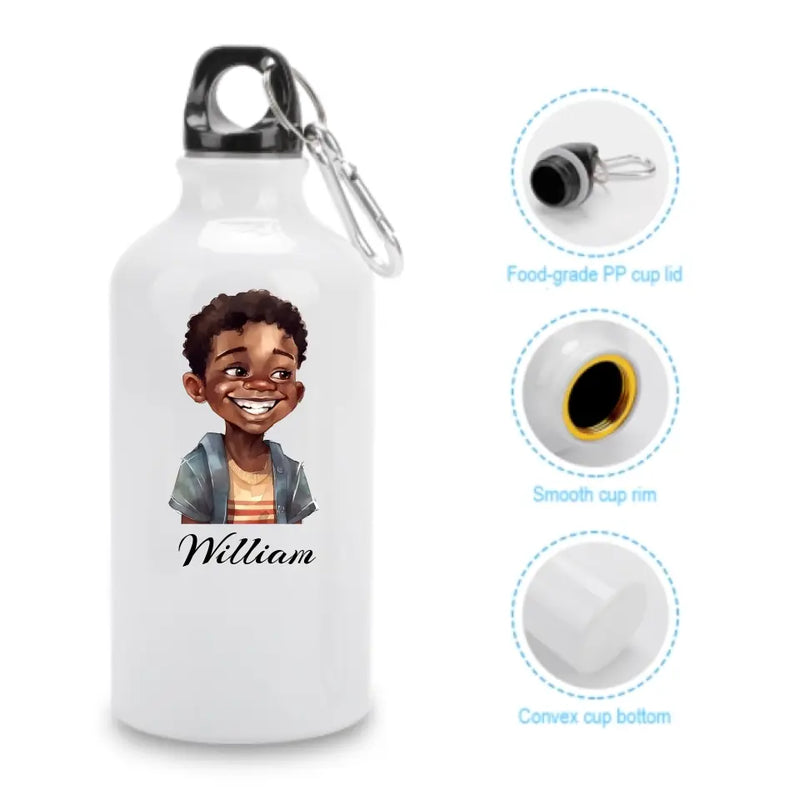 Custom Name Denim Fashion Boy and Girl Children Back to School Water Bottle 400ml Portable Water Bottle