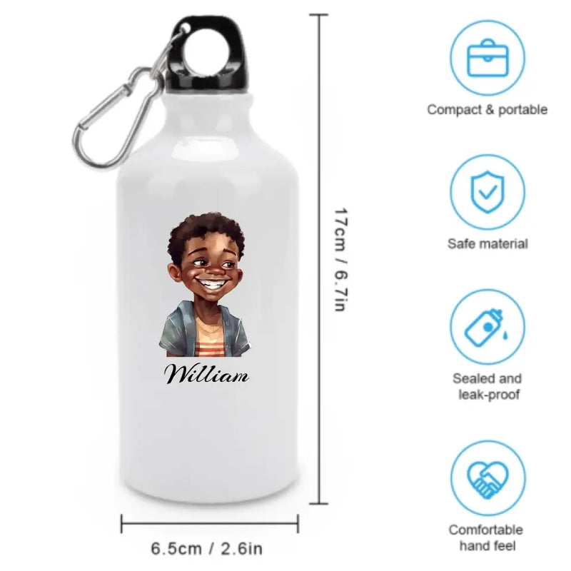 Custom Name Denim Fashion Boy and Girl Children Back to School Water Bottle 400ml Portable Water Bottle