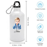 Custom Name Denim Fashion Boy and Girl Children Back to School Water Bottle 400ml Portable Water Bottle