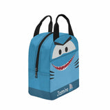 Custom Name Cartoon Shark Insulated Lunch Bag with Pockets