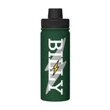 18OZ Custom Name lightning Green Sports Insulated Kettle Stainless Steel Water Bottle Personalized Photo Tumbler Sports Gifts