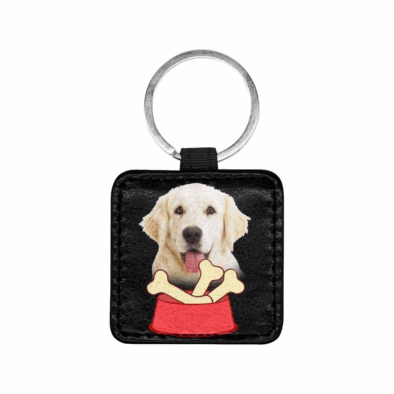 Custom Face&Name&Number Pet Bone Square Pet ID Tag